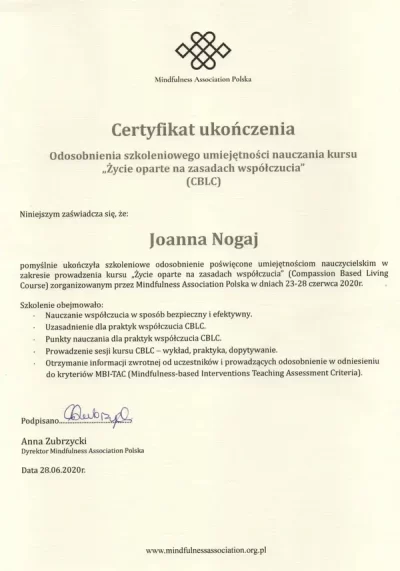 Certyfikat cblc